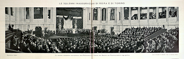 The great Inauguration Ceremony of the Turin Exposition in the Palace of Festivals